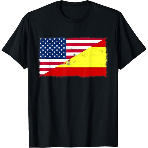 Spain Flag Spanish Roots American Spanish Spain Flag USA T-Shirt