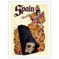 thumbnail image 1 of Spain - Flamenco Dancer - Vintage Travel Poster by David Klein c.1968 - Fine Art Matte Paper Print (Unframed) 20x26in, 1 of 4