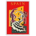 thumbnail image 1 of Spain - Flamenco Dancers - Vintage Travel Poster by Bernard Villemot c.1957 - Master Art Print (Unframed) 13in x 19in, 1 of 4