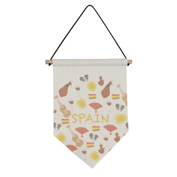 Spain Flamenco Music Food Canvas Flag Hanging Wall Art Decor Banner