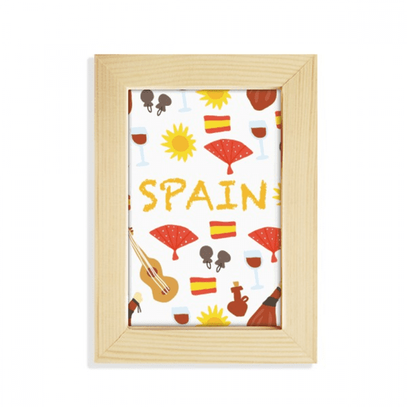 Spain Flamenco Music Food Desktop Display Photo Frame Picture Art Painting 5x7 inch