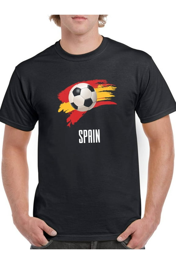 Spain Football Soccer T-Shirt Men -Smartprints Designs, Male x-Large