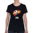thumbnail image 1 of Spain Football Soccer T-Shirt Women -Smartprints Designs, Female XX-Large, 1 of 4