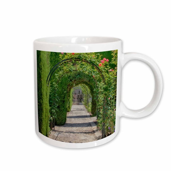 3drose, Spain, Granada, Alhambra. Archway of Trees., 11oz Mug