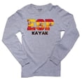 thumbnail image 1 of Spain Kayak - Olympic Games - Rio - Flag Men's Long Sleeve Grey T-Shirt, 1 of 2