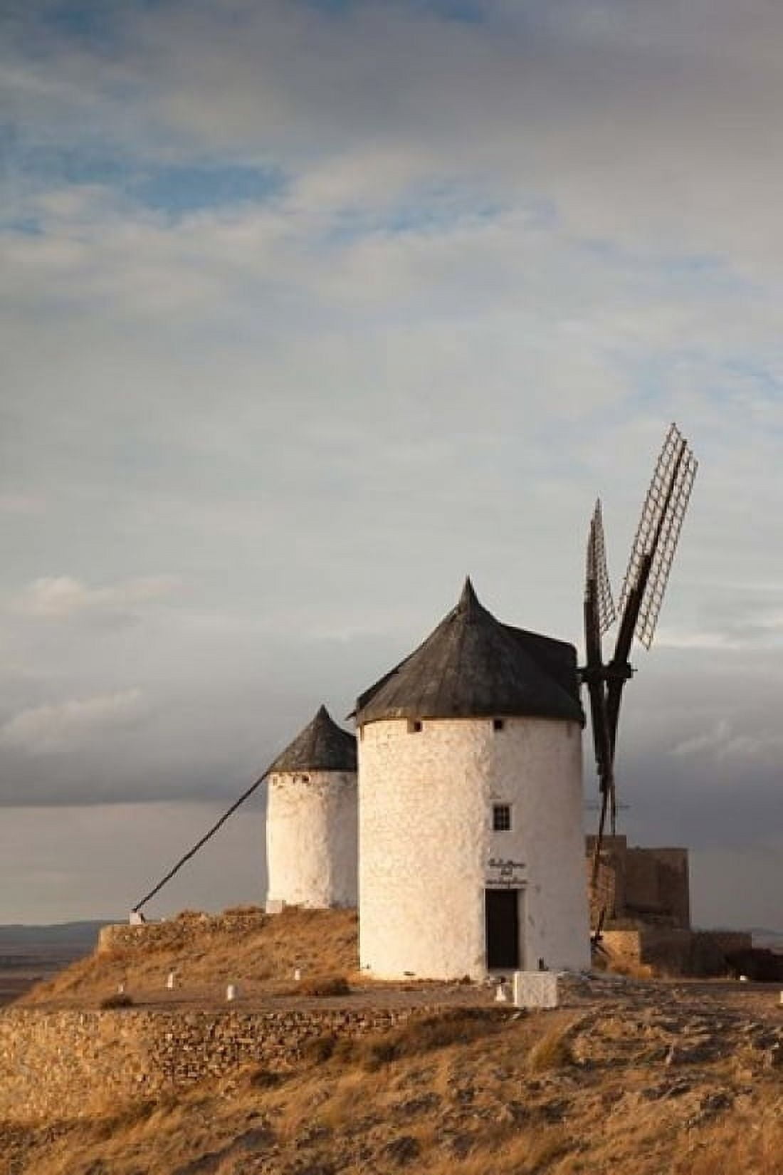 Spain La Mancha Consuegra La Mancha Windmills Canvas Art - Walter Bibikow DanitaDelimont (18 x 24)