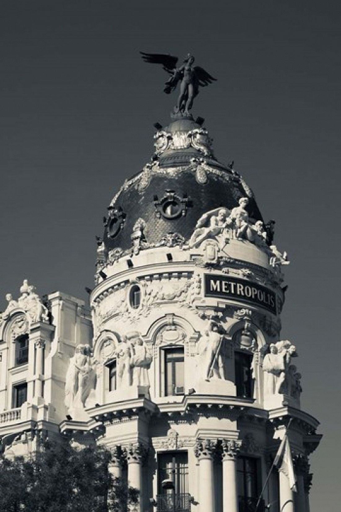 Spain Madrid Centro Area Metropolitan Building Canvas Art - Walter Bibikow DanitaDelimont (18 x 24)
