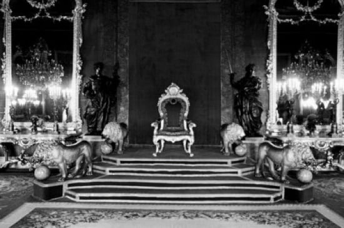 Spain Madrid Royal throne in Royal Palace Canvas Art - (18 x 24)