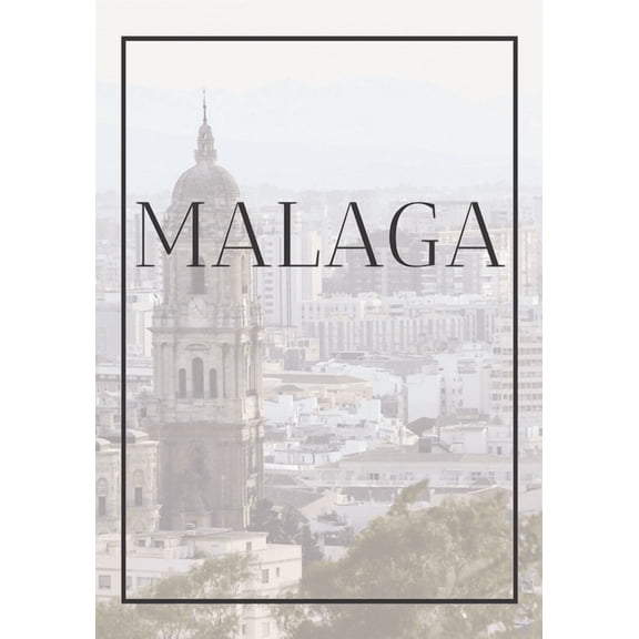 Spain: Malaga: A decorative book for coffee tables, end tables, bookshelves and interior design styling: Stack Spain city books to add decor to any room. Faded skyline effect cover: Ideal for your own