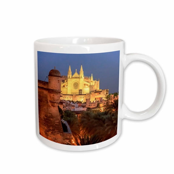 3drose, Spain, Mallorca, Palma De Mallorca. La Seu, Gothic Cathedral., 11oz Mug