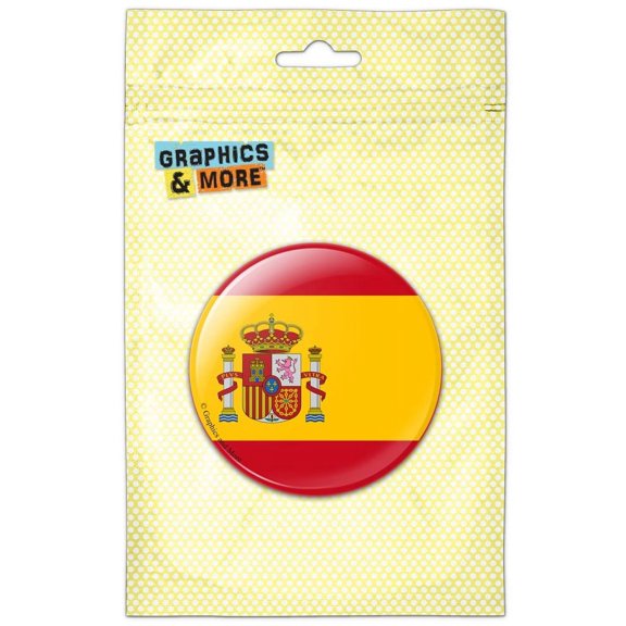 Spain National Country Flag Pinback Button Pin Badge