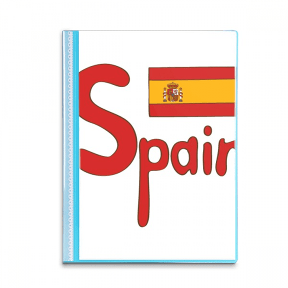 Spain National Flag Red Pattern Book Sheet Protectors Portfolio Binder Folder