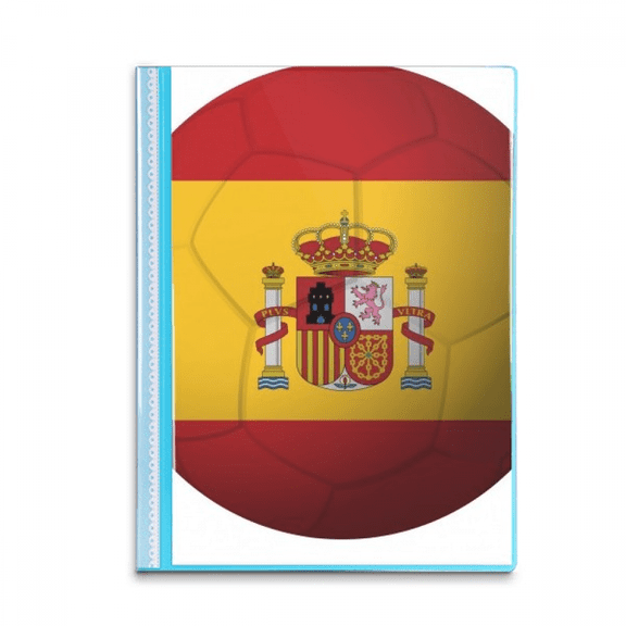 Spain National Flag Soccer Football Book Sheet Protectors Portfolio Binder Folder