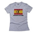 thumbnail image 1 of Spain Olympic - Weightlifting - Flag - Silhouette Women's Cotton Grey T-Shirt, 1 of 2