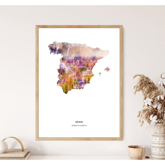Spain Print Spain Print Spain Spain Spain Map Art Map Of Spain