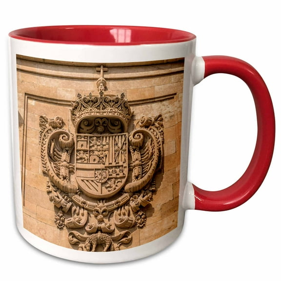 3drose, Spain, Relief Sculpture on the Clergy, University of Salamanca, 11oz Two-tone Red Mug
