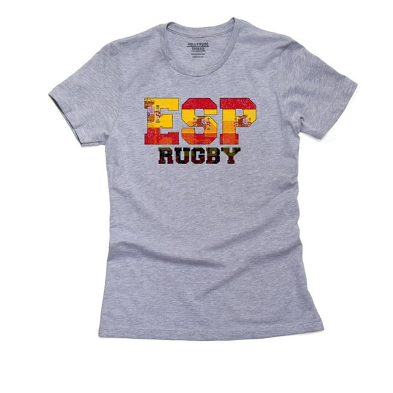 Spain Rugby - Olympic Games - Rio - Flag Women's Cotton Grey T-Shirt