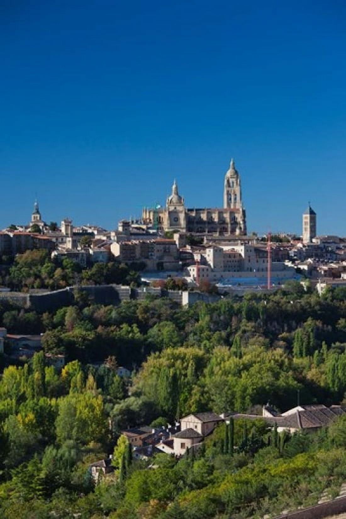 Spain Segovia Segovia Cathedral Morning Canvas Art - Walter Bibikow  DanitaDelimont (18 x 24)