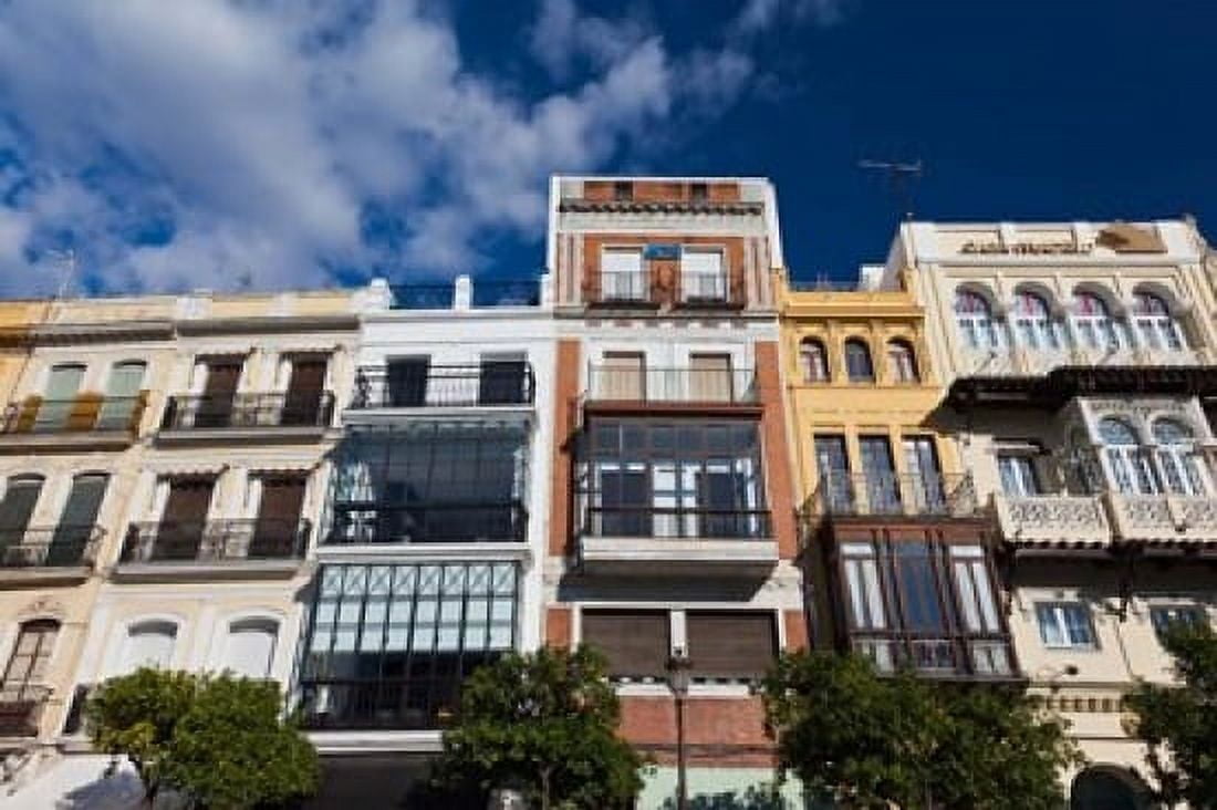 Spain Seville Avenida Constitucion Avenue Canvas Art - Walter Bibikow DanitaDelimont (38 x 25)