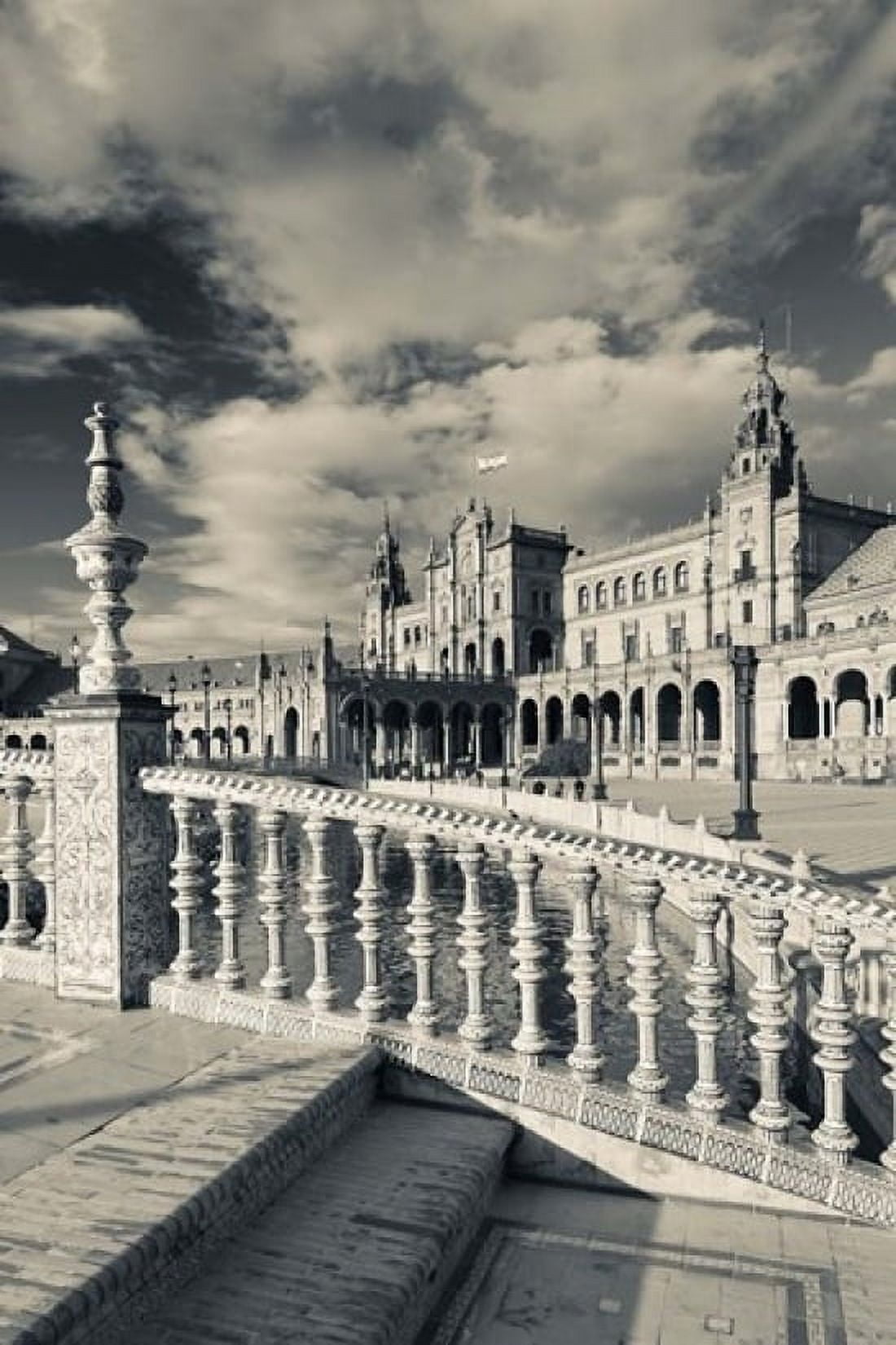 Spain Seville buildings of the Plaza Espana Canvas Art - Walter Bibikow DanitaDelimont (18 x 24)