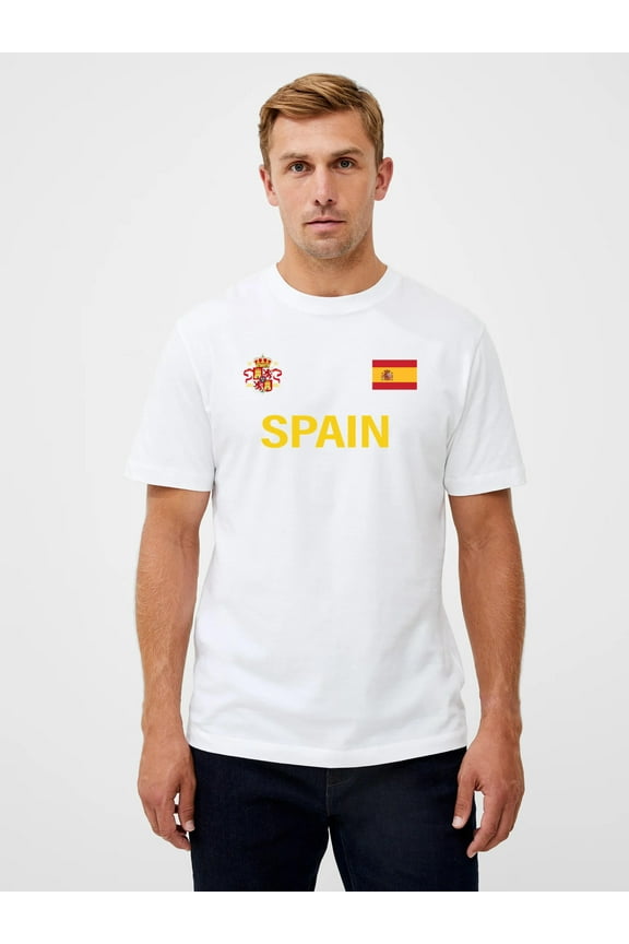 Spain Shirt Espana Flag Jersey Soccer Football World T-Shirt, for men & women, up to size 5XL