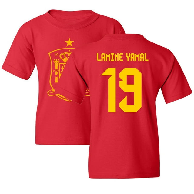 Spain Soccer Cup Fan - Lamine Yamal 19 Jersey Style Youth Unisex T