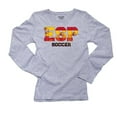 thumbnail image 1 of Spain Soccer - Olympic Games - Rio - Flag Women's Long Sleeve Grey T-Shirt, 1 of 2