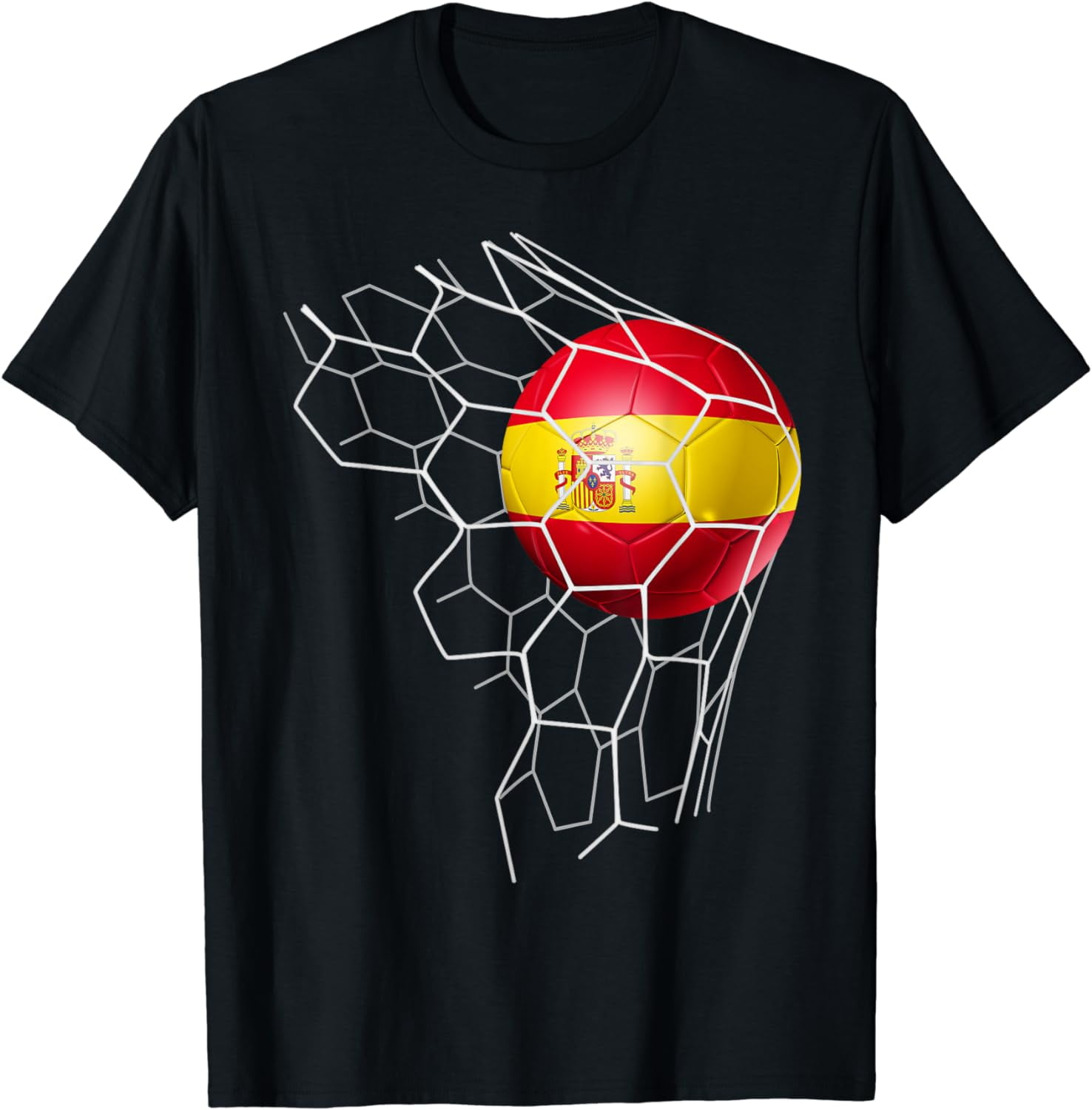 Spain Soccer Team Lover Fan Spanish Flag Patriotic Men Boys T-Shirt