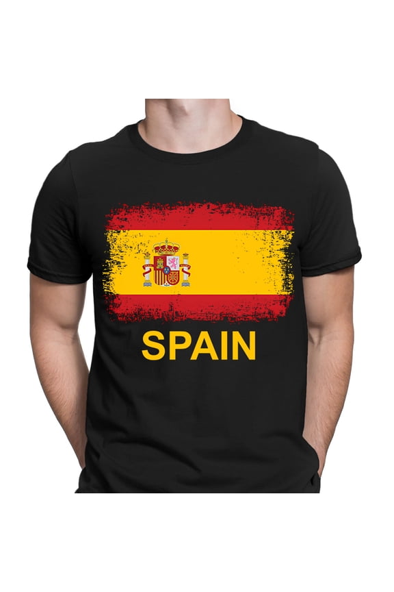 Spain Spanish Day Grunge Flag Country Gift Football Novelty Mens T-Shirts #DNE#2