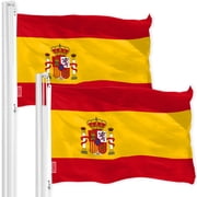 Spain Spanish Flag 3x5FT 2-Pack 150D Printed Polyester By G128
