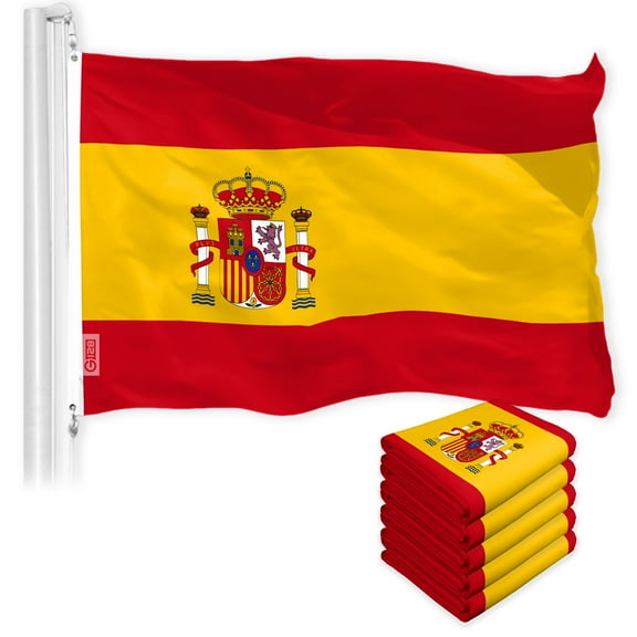 Spain Spanish Flag 3x5FT 5-Pack 150D Printed Polyester By G128