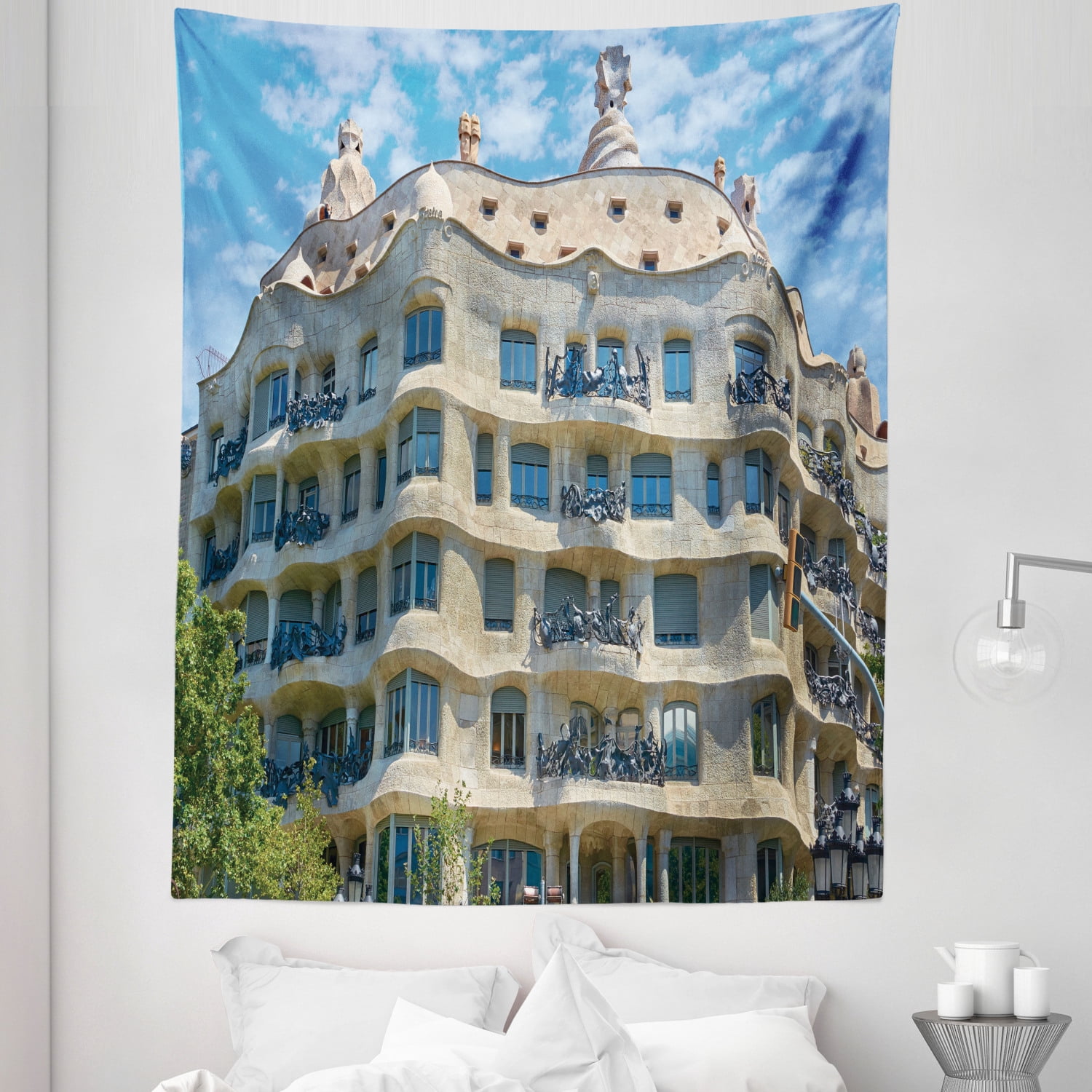 Spain Tapestry, Casa Mila la Pedrera Barcelona Landmark Building ...