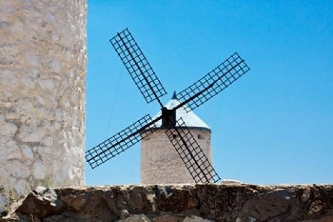 Spain Toledo Province Consuegra La Mancha Windmills Canvas Art - Julie Eggers DanitaDelimont (16 x 11)