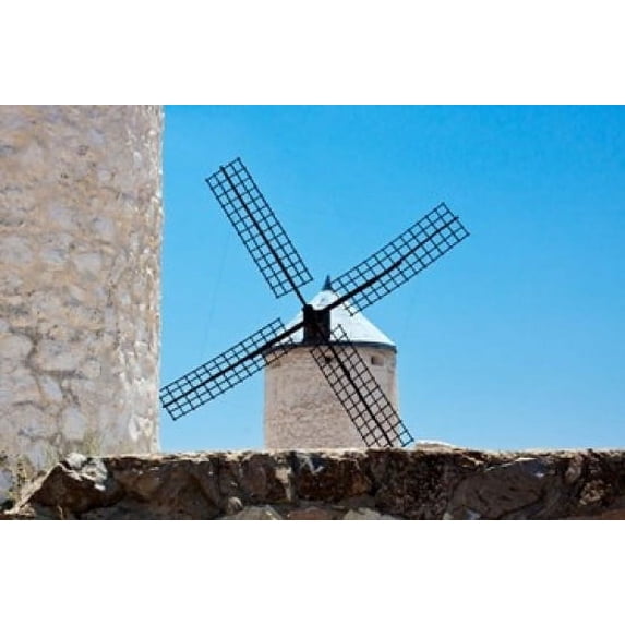 Spain, Toledo Province, Consuegra La Mancha Windmills Poster Print by Julie Eggers (16 x 11)