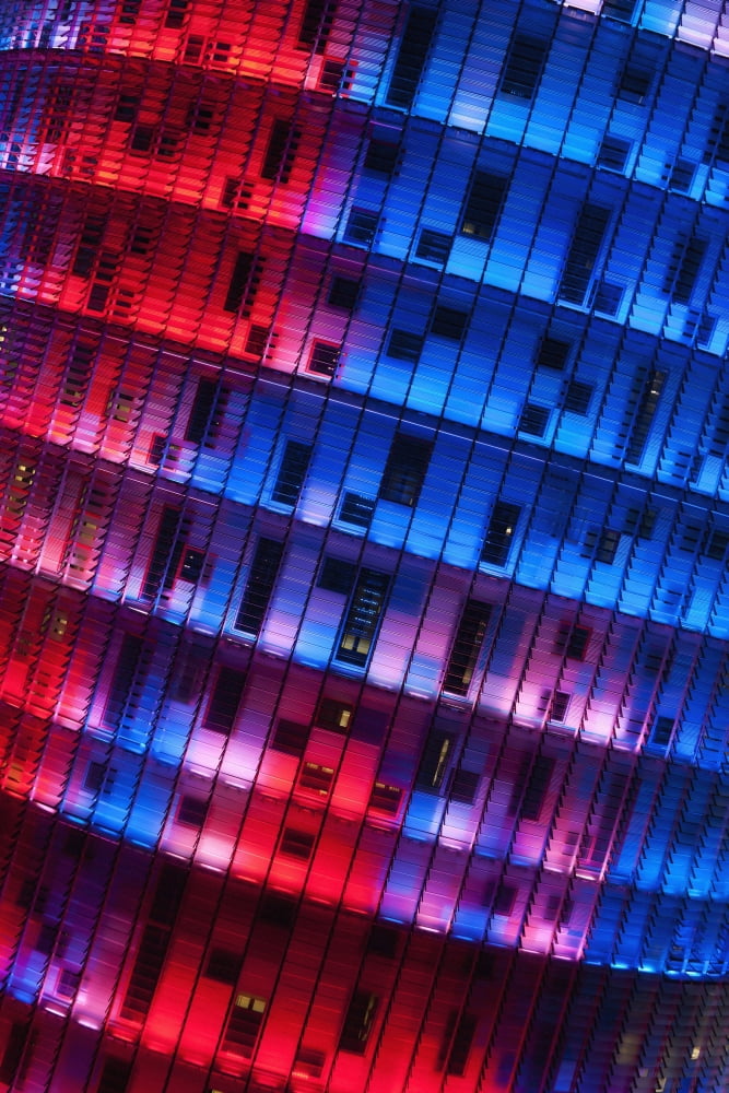 Spain Torre Agbar or Agbar Tower a 142 metre skyscraper designer by architect Jean Nouvel Barcelona Canvas Art - Carlos Sanchez Pereyra Design Pics (12 x 19)
