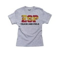 thumbnail image 1 of Spain Track and Field - Olympic Games - Rio - Flag Girl's Cotton Youth Grey T-Shirt, 1 of 2