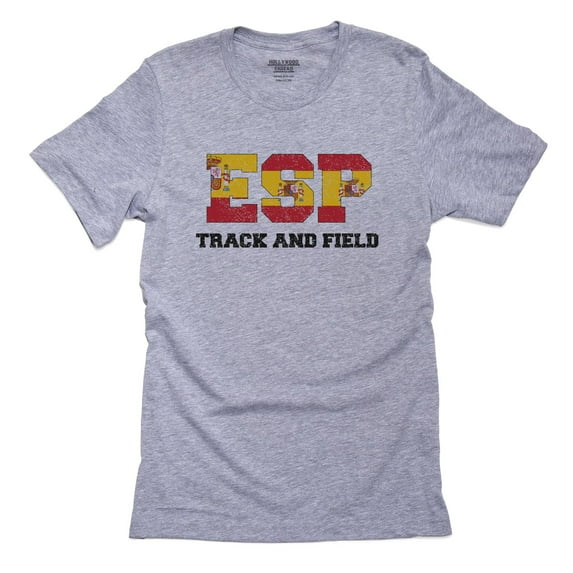 Spain Track and Field - Olympic Games - Rio - Flag Men's Grey T-Shirt