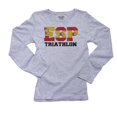 thumbnail image 1 of Spain Triathlon - Olympic Games - Rio - Flag Women's Long Sleeve Grey T-Shirt, 1 of 2