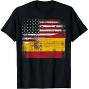 Spain USA - Pride Spain American Flag Gift T-Shirt