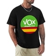 thumbnail image 1 of Spain Vox Dashing Men's Cotton Short Sleeve HD Print Tee for Casual T-Shirt Crew Neck Top Black XL, 1 of 7
