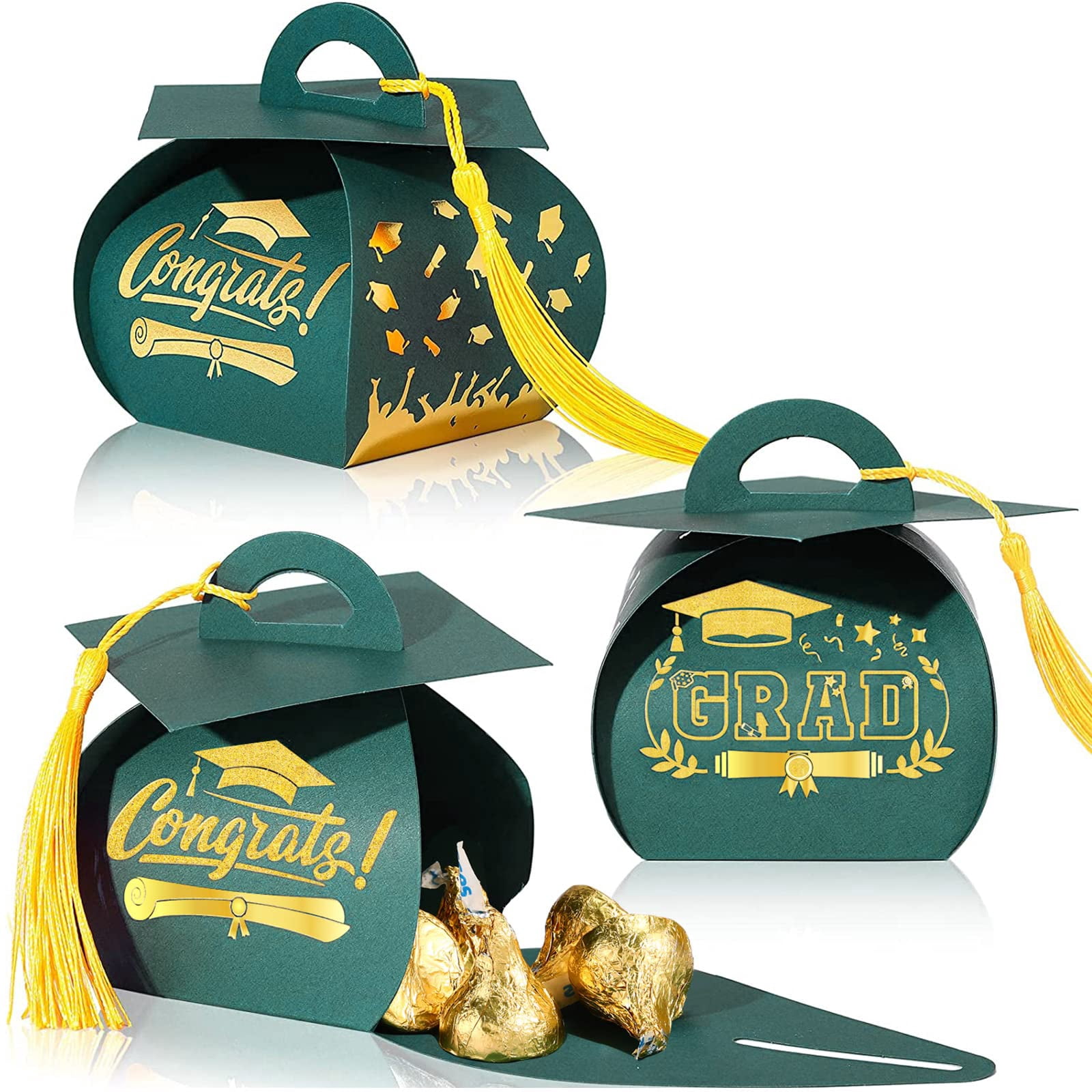 Spakon 30 Pcs Graduation RRF12 Cap Gift Box Graduation Party Favors ...