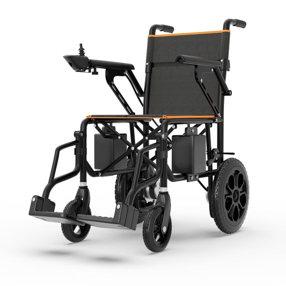 Spalax Electric Wheelchairs for Adult All-Terrain 12 Degree Uphill, 500W Powerful Battery, Foldable Portable Lightweight Motorized Compact Power Wheelchair 33lbs Supports Adults Seniors -Black/Large