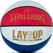 Spalding 22" Lay-Up Mini Rubber Outdoor Basketball - Red/White/Blue