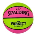 thumbnail image 1 of Spalding 28.5" Varsity Multicolor Outdoor Basketball - Pink/Green, 1 of 6