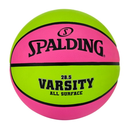 Spalding 29.5" Varsity Multicolor Outdoor Basketball - Pink/Green