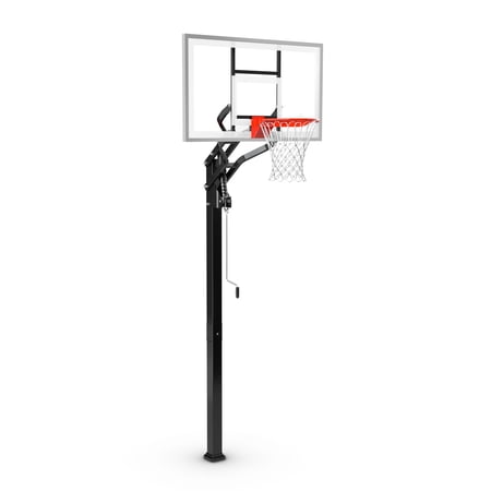 Spalding 54 In. Tempered Glass U-Turn® In-Ground Basketball Hoop