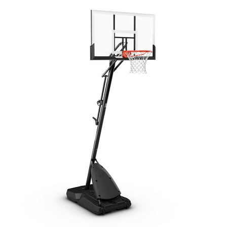 Spalding 54-Inch Portable Basketball Hoop with Shatter-Proof Polycarbonate Backboard, Adjustable ExactaHeight System & Pro Slam Rim-Outdoor Play