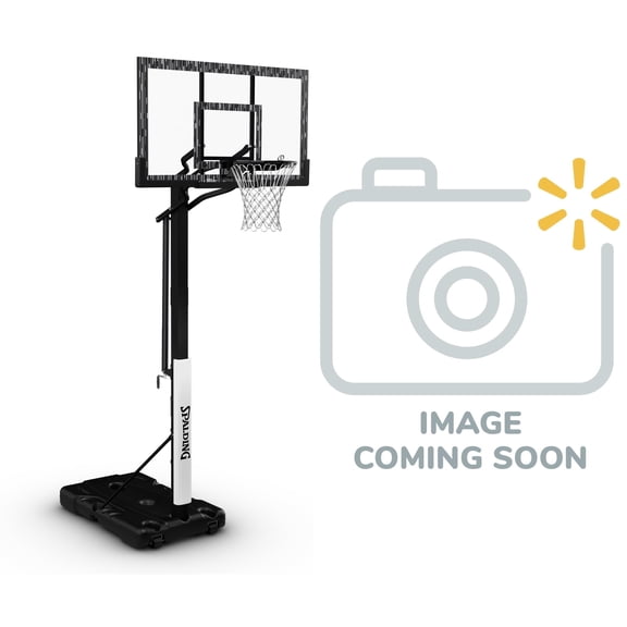 Spalding 60 In. Acrylic Screw Jack Portable Basketball Hoop System and 29.5" Spalding Basketball
