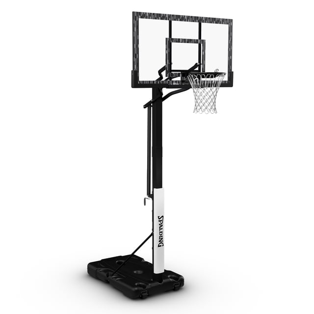 Retractable Hoop Building Spalding 60-Inch Portable Basketball Hoop with Acrylic Backboard, Screw ...