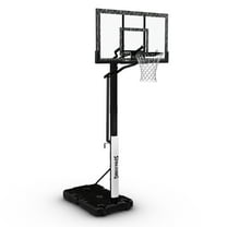 Spalding 60-Inch Portable Basketball Hoop with Acrylic Backboard, Screw Jack Lift & Arena Slam Rim-Outdoor Play